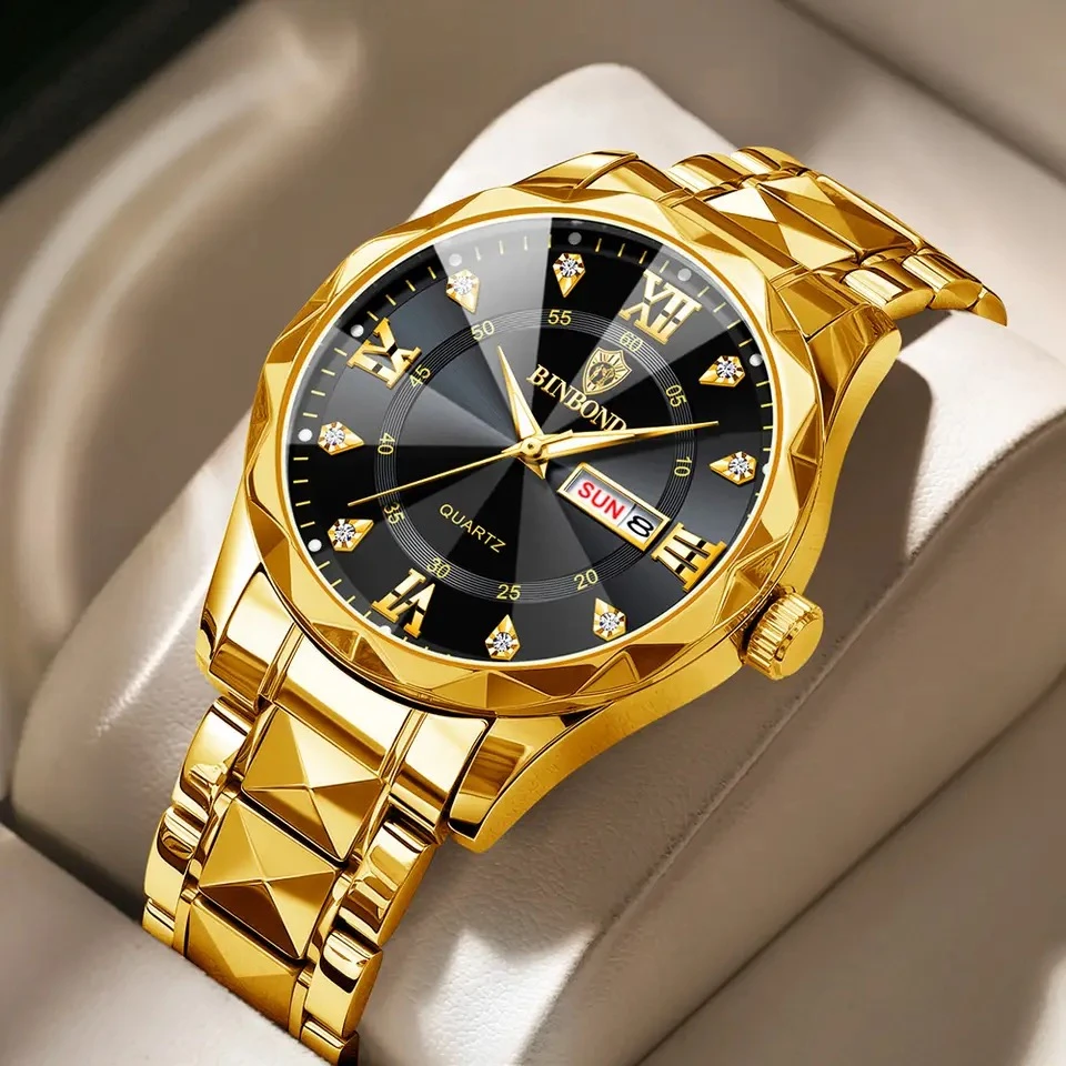 BINBOND 100% Waterproof watch for men