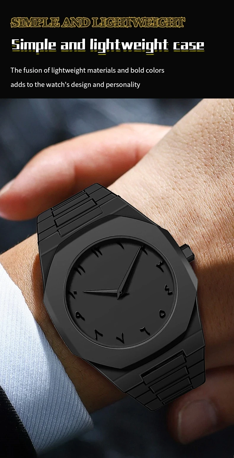 Arabic Digital  Carbon Fiber body watch for men — thumbnail 2