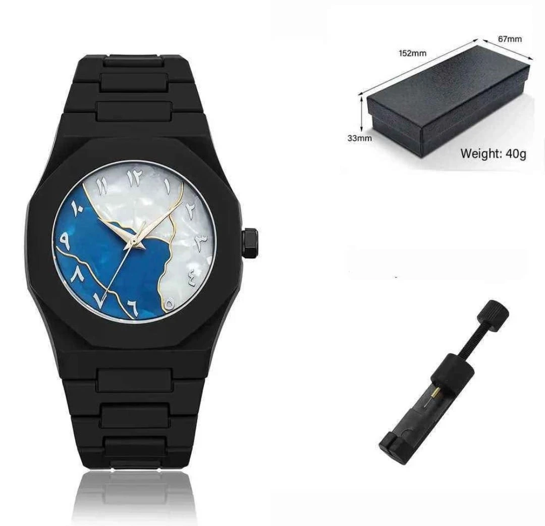 Arabic Digital Carbon Fiber body watch for men
