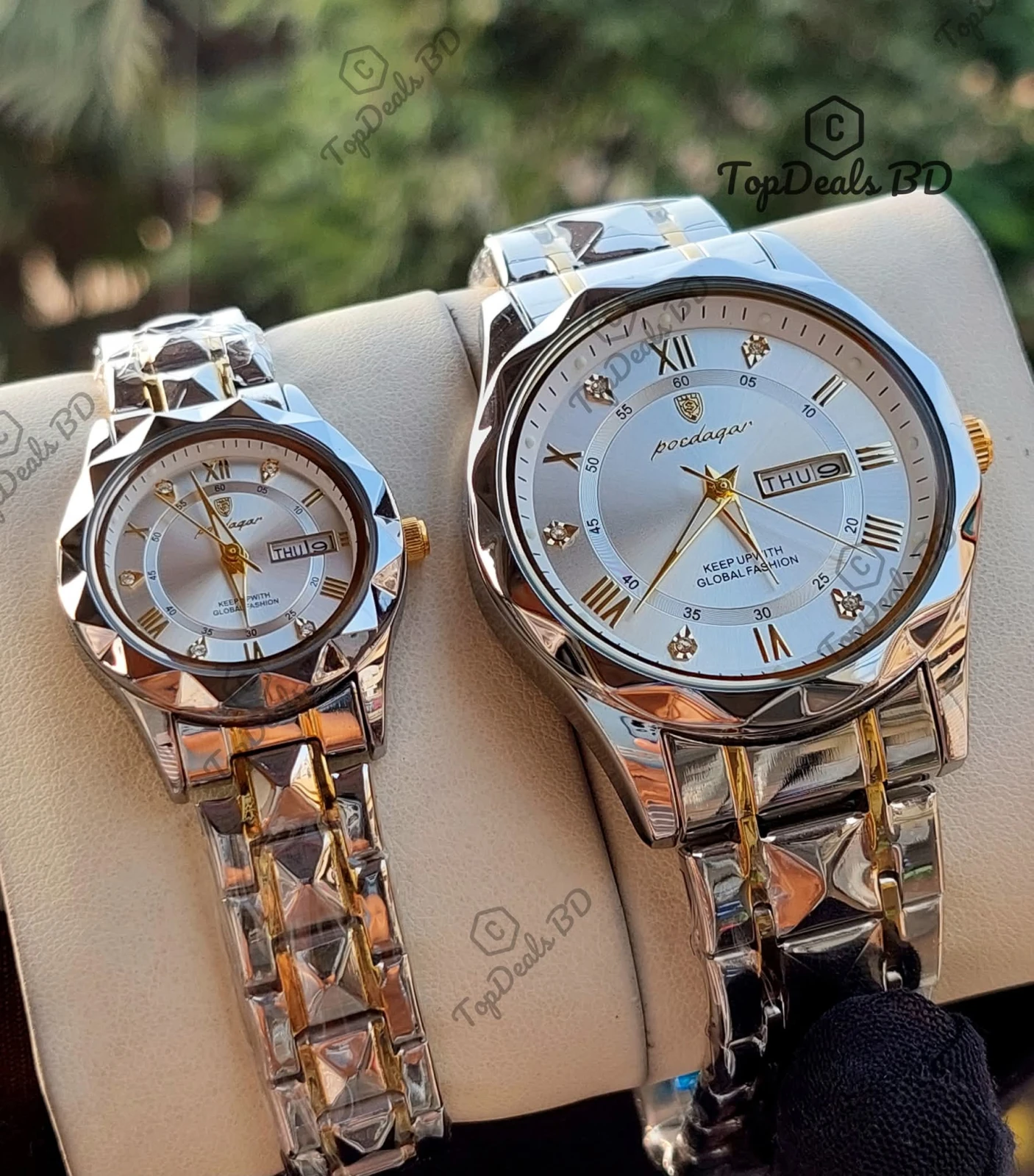 Poedagar Luxury Couple Watch — thumbnail 2