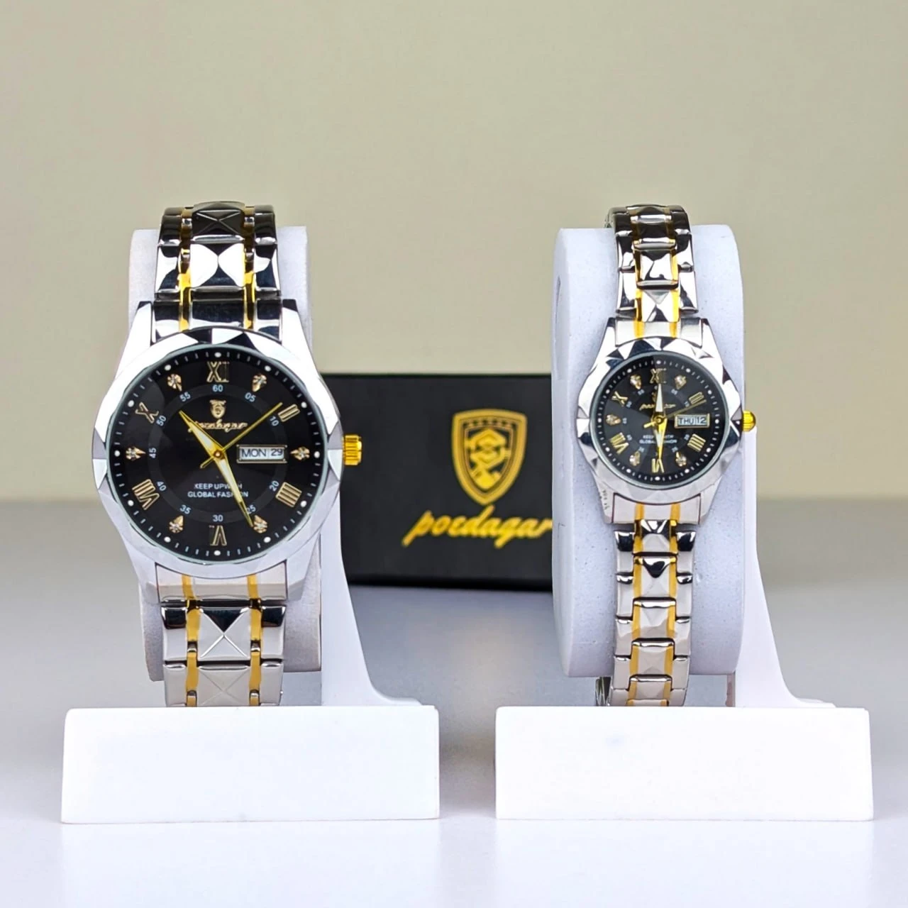 Poedagar Luxury Couple Watch — thumbnail 5